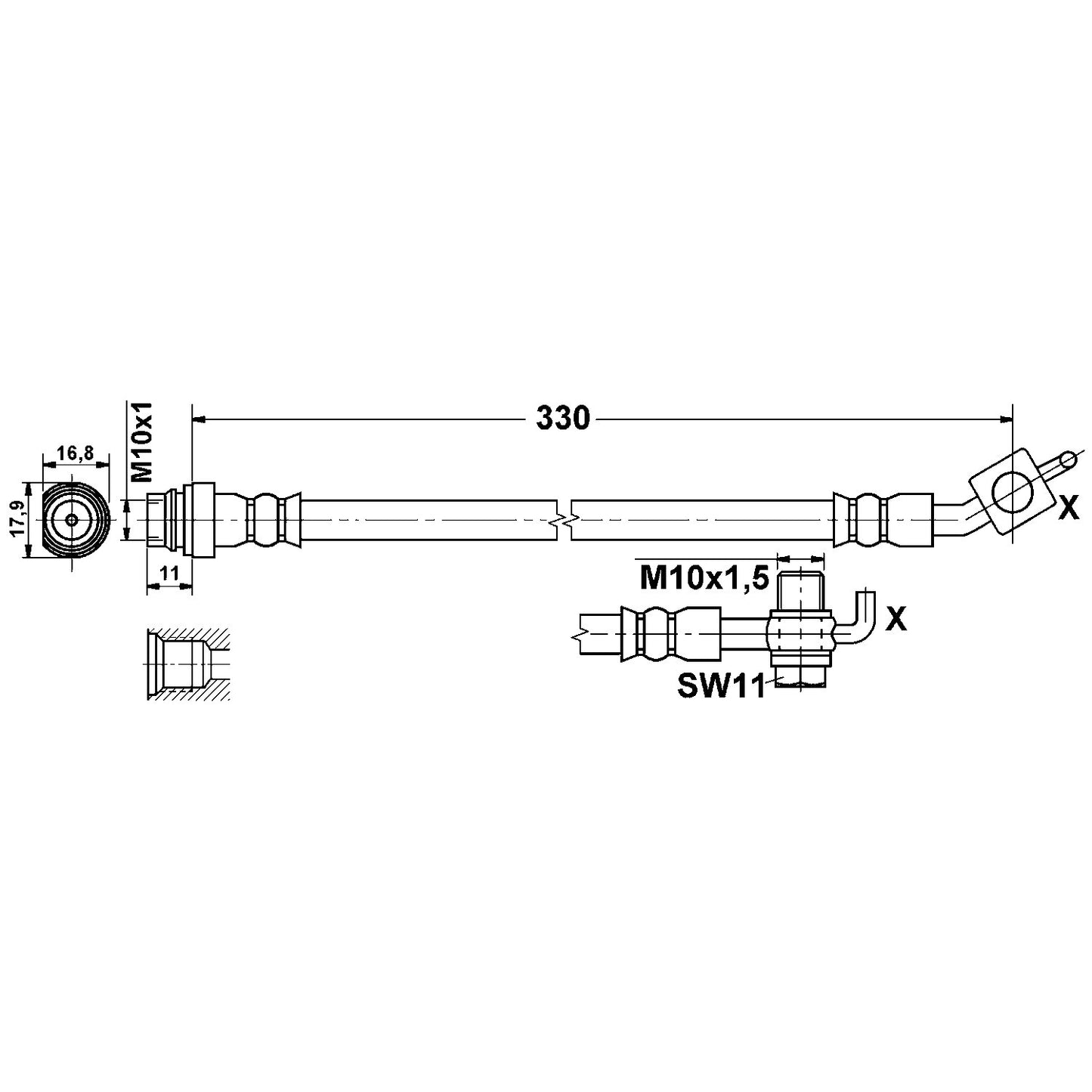 ATE Brake Hydraulic Hose