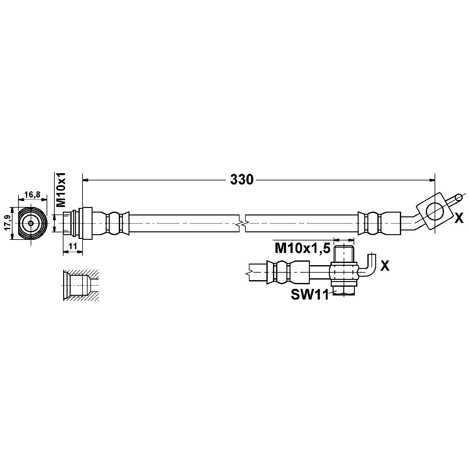 ATE Brake Hydraulic Hose