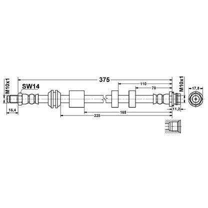 ATE Brake Hydraulic Hose