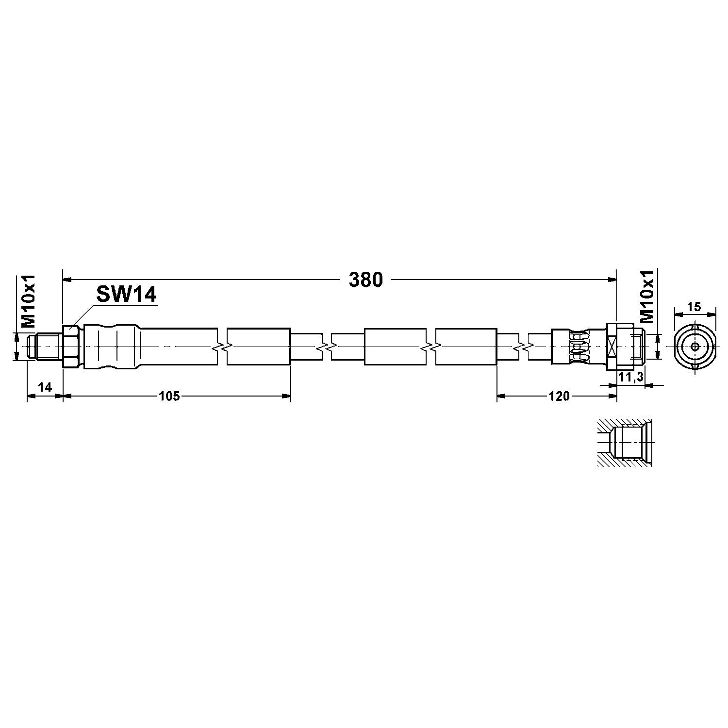 ATE Brake Hydraulic Hose