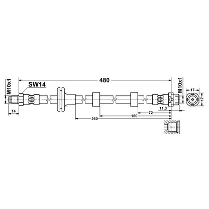 ATE Brake Hydraulic Hose