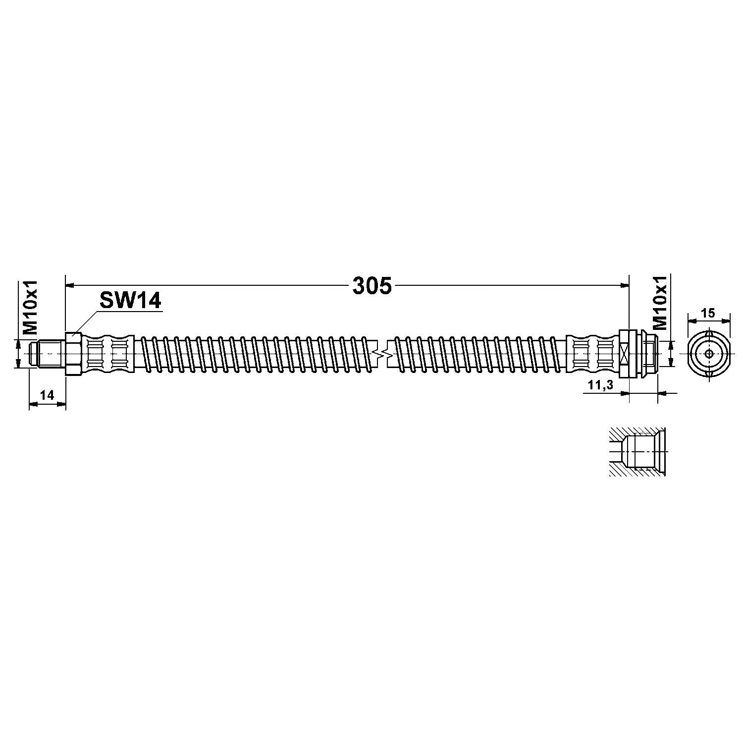 ATE Brake Hydraulic Hose