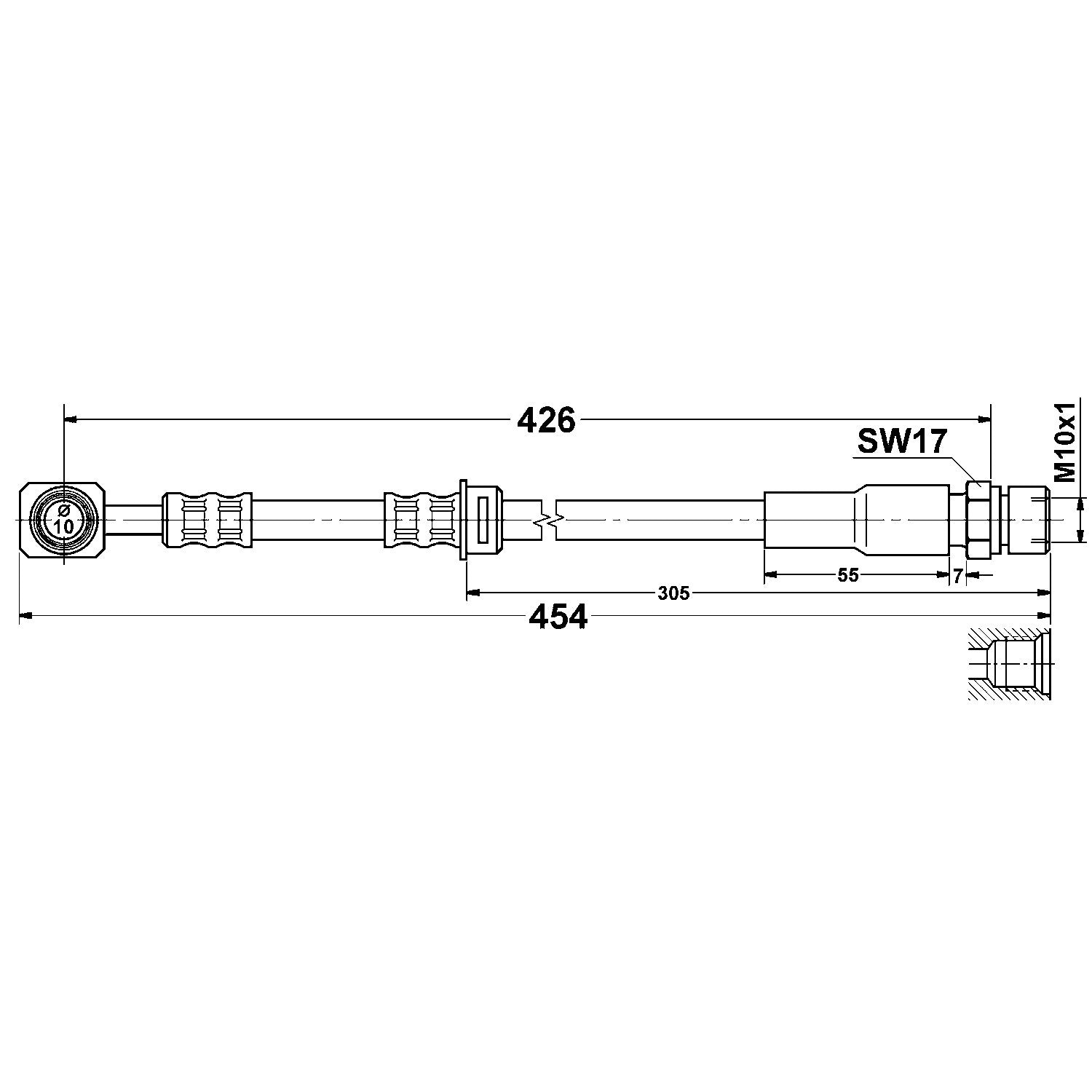ATE Brake Hydraulic Hose 331313