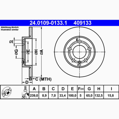 ATE Disc Brake Rotor