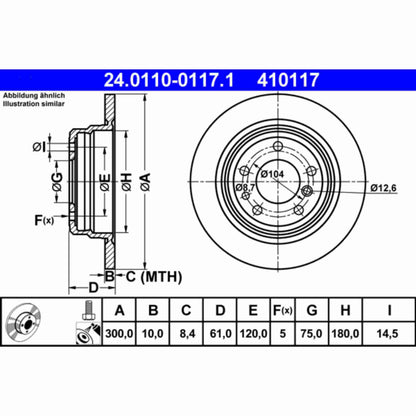 ATE Disc Brake Rotor