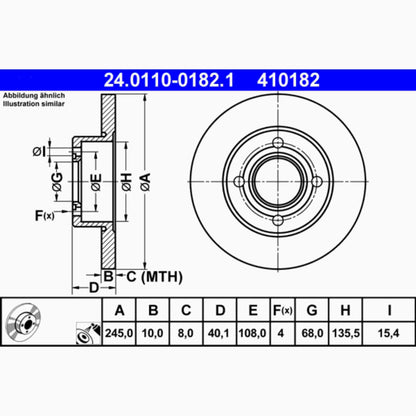 ATE Disc Brake Rotor