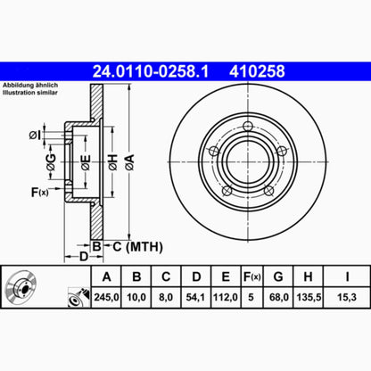 ATE Disc Brake Rotor