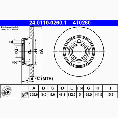 ATE Disc Brake Rotor