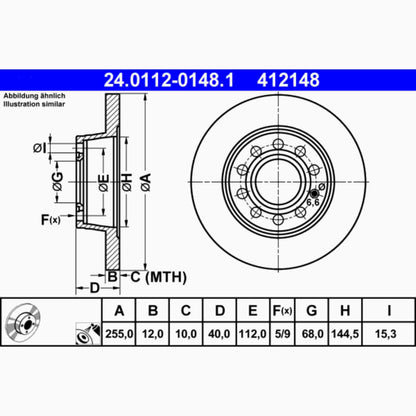 ATE Disc Brake Rotor