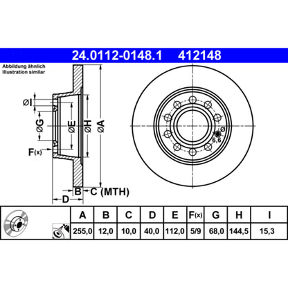 ATE Disc Brake Rotor