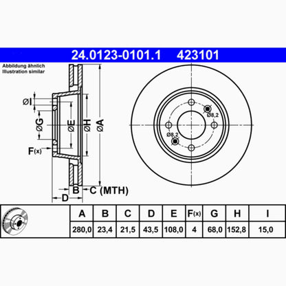 ATE Disc Brake Rotor