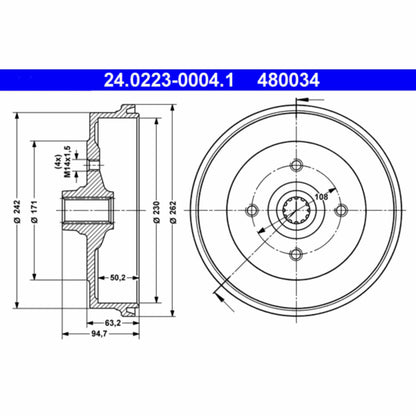 ATE Brake Drum