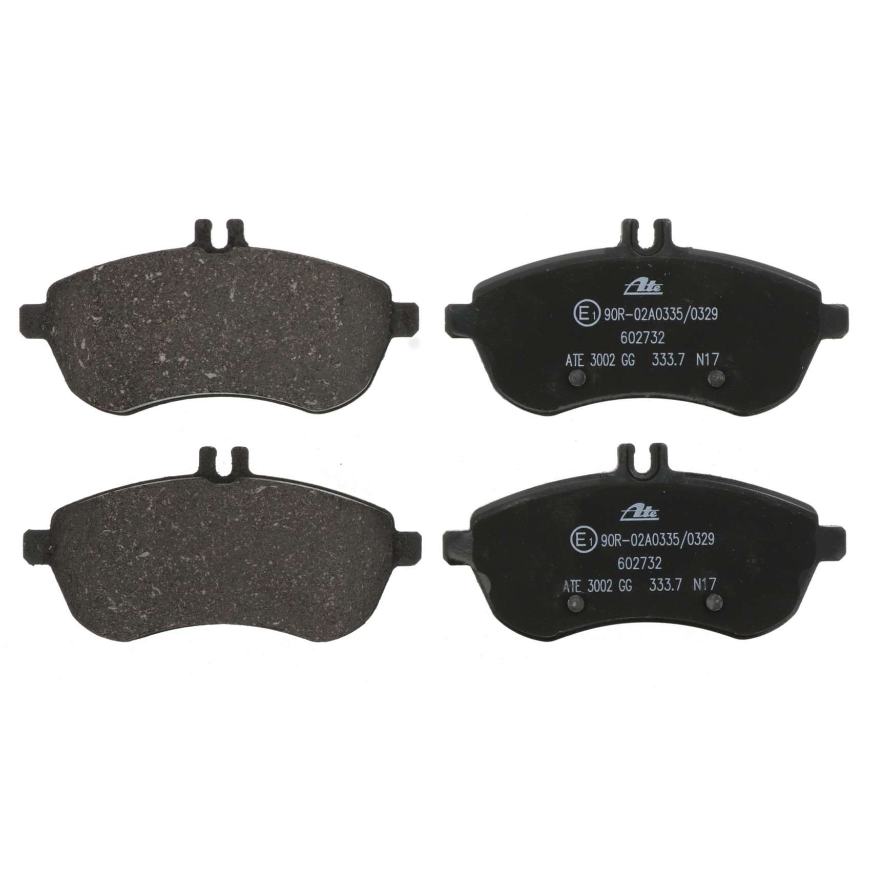 ATE Disc Brake Pad Set  top view frsport 602732