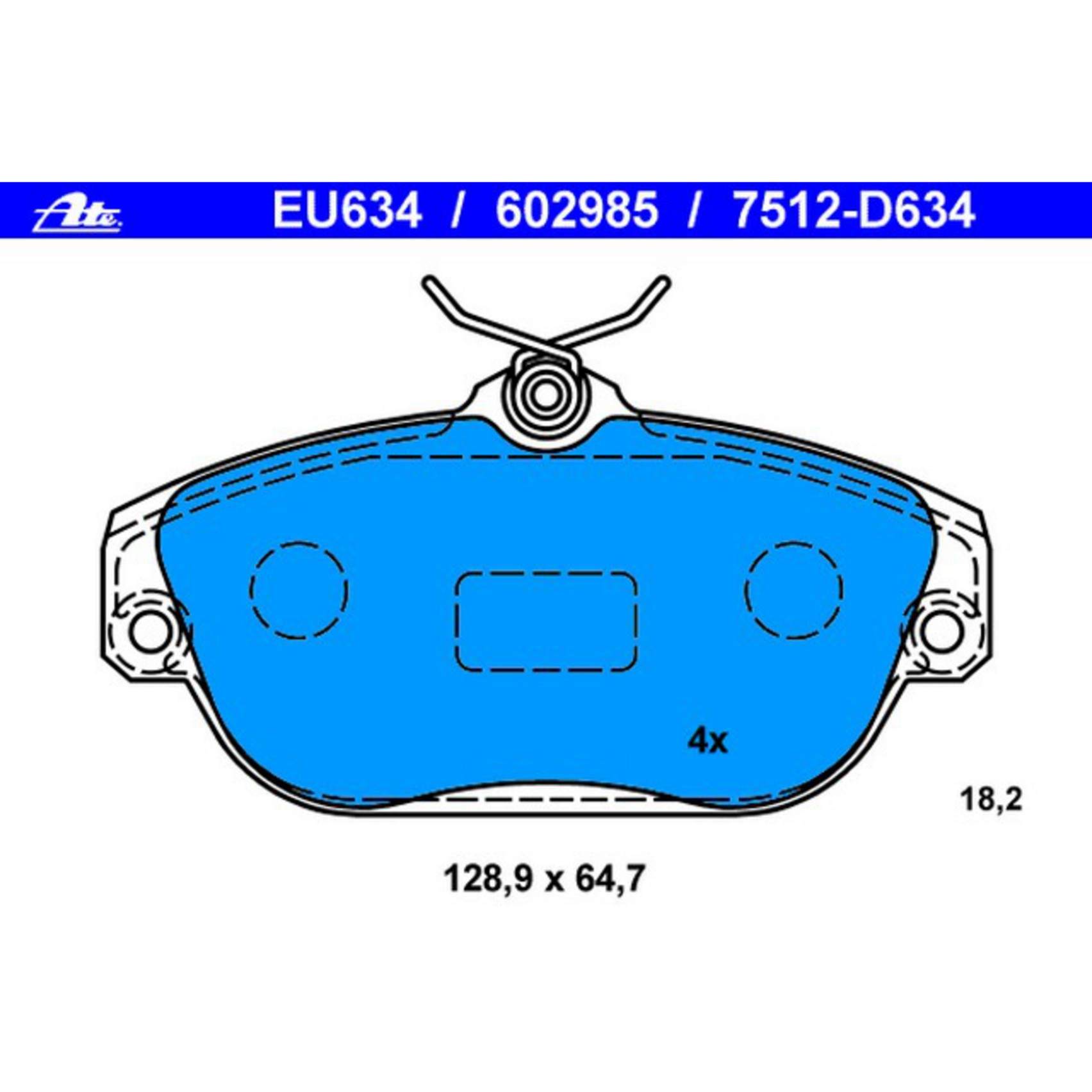 ATE Disc Brake Pad Set 602985