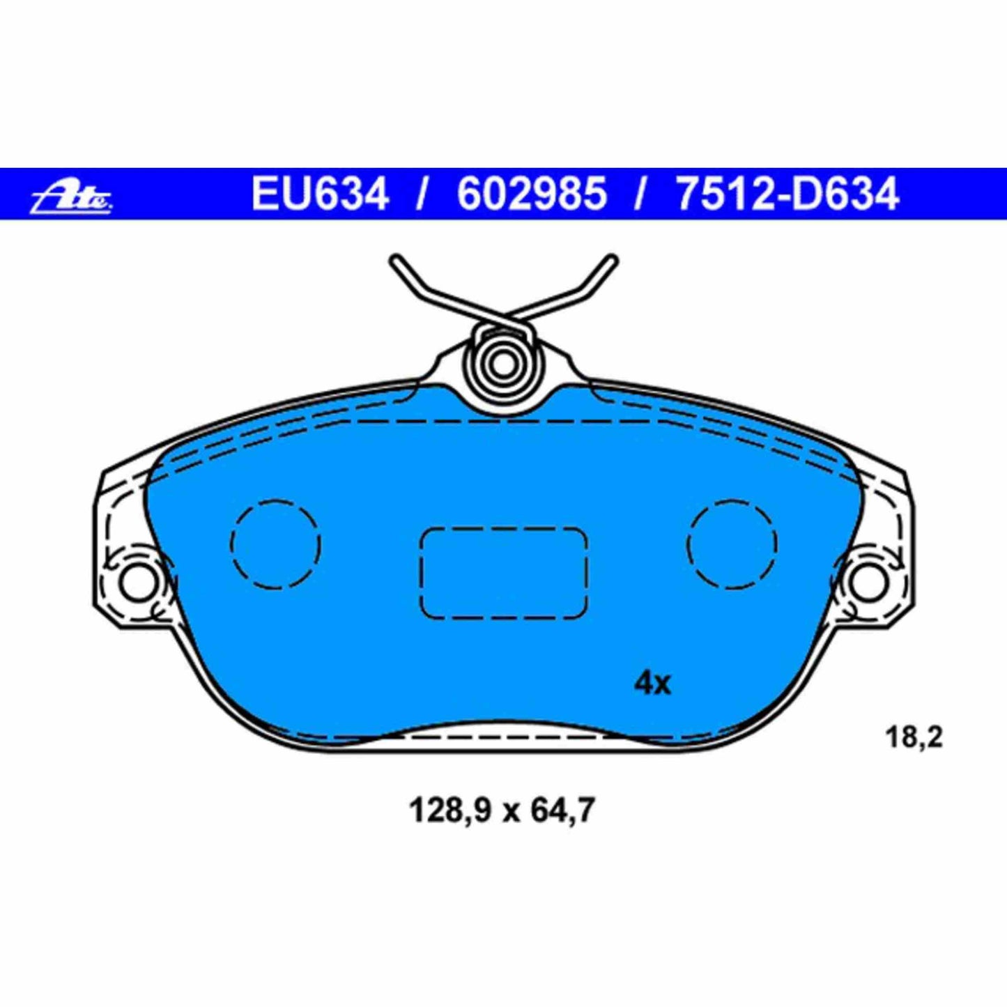 ATE Disc Brake Pad Set 602985