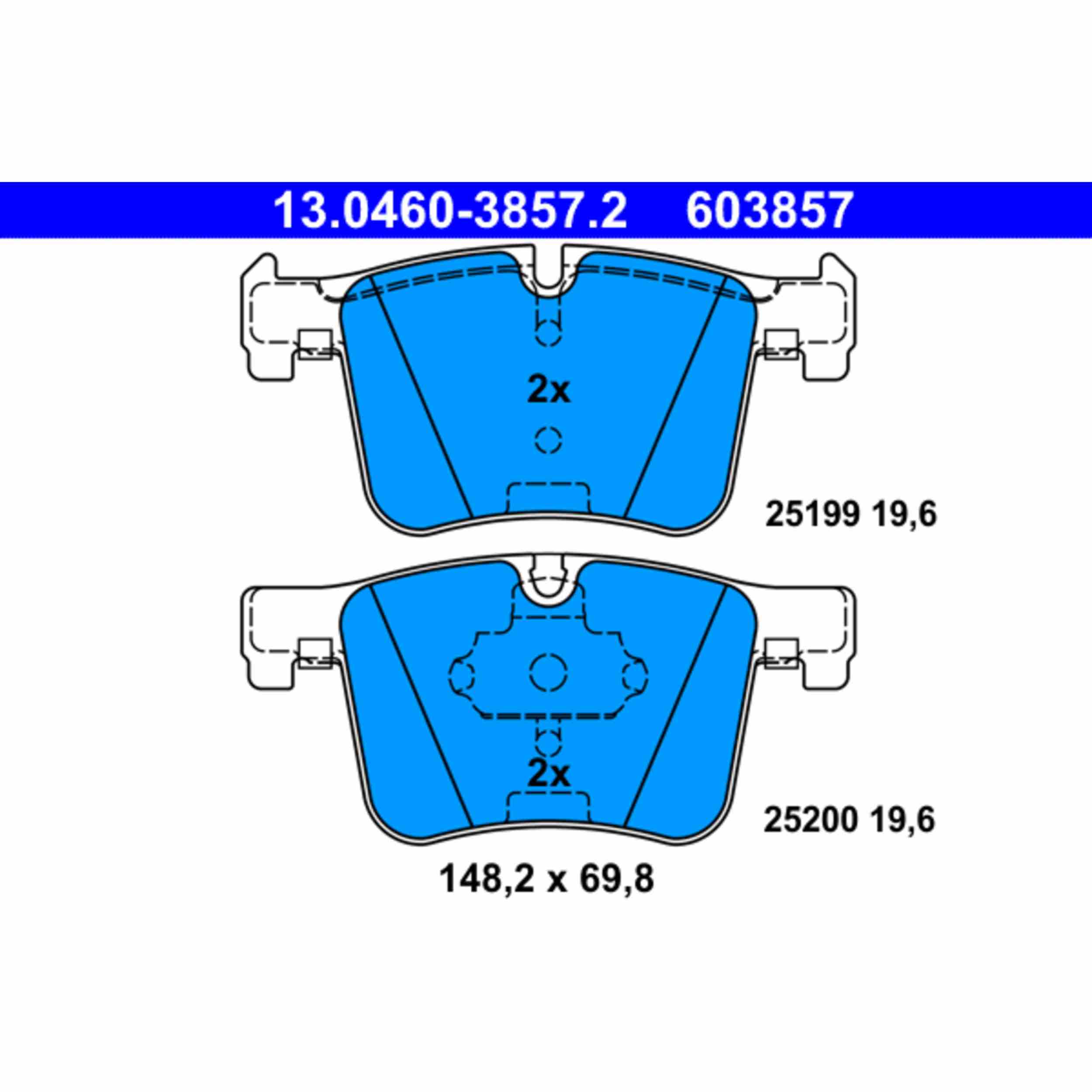 ATE Disc Brake Pad Set 603857