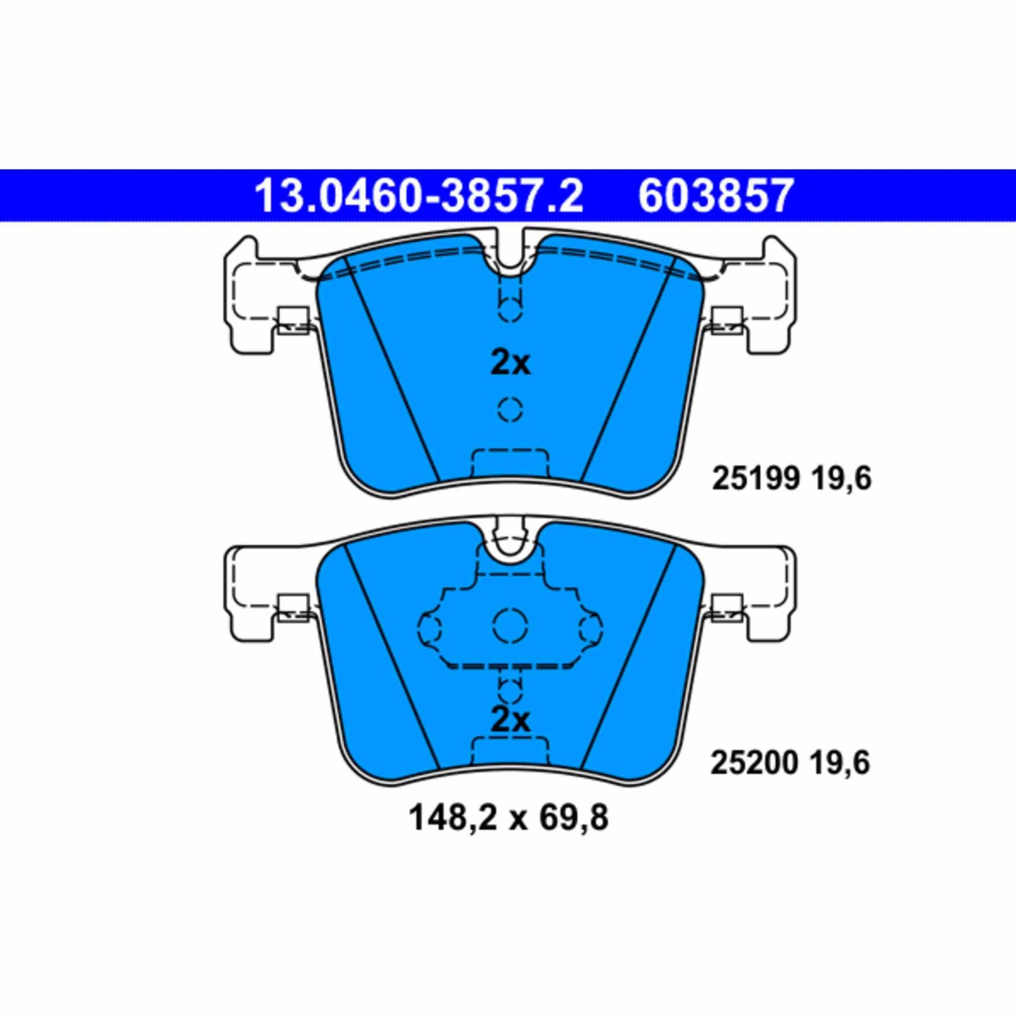 ATE Disc Brake Pad Set 603857