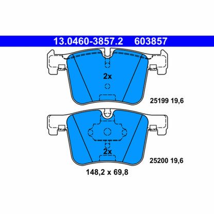 ATE Disc Brake Pad Set 603857