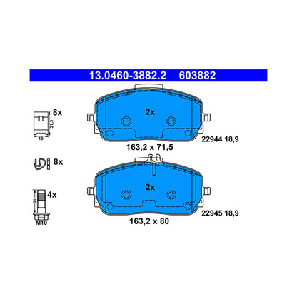 ATE Disc Brake Pad Set 603882