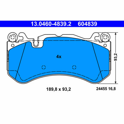 ATE Disc Brake Pad Set 604839