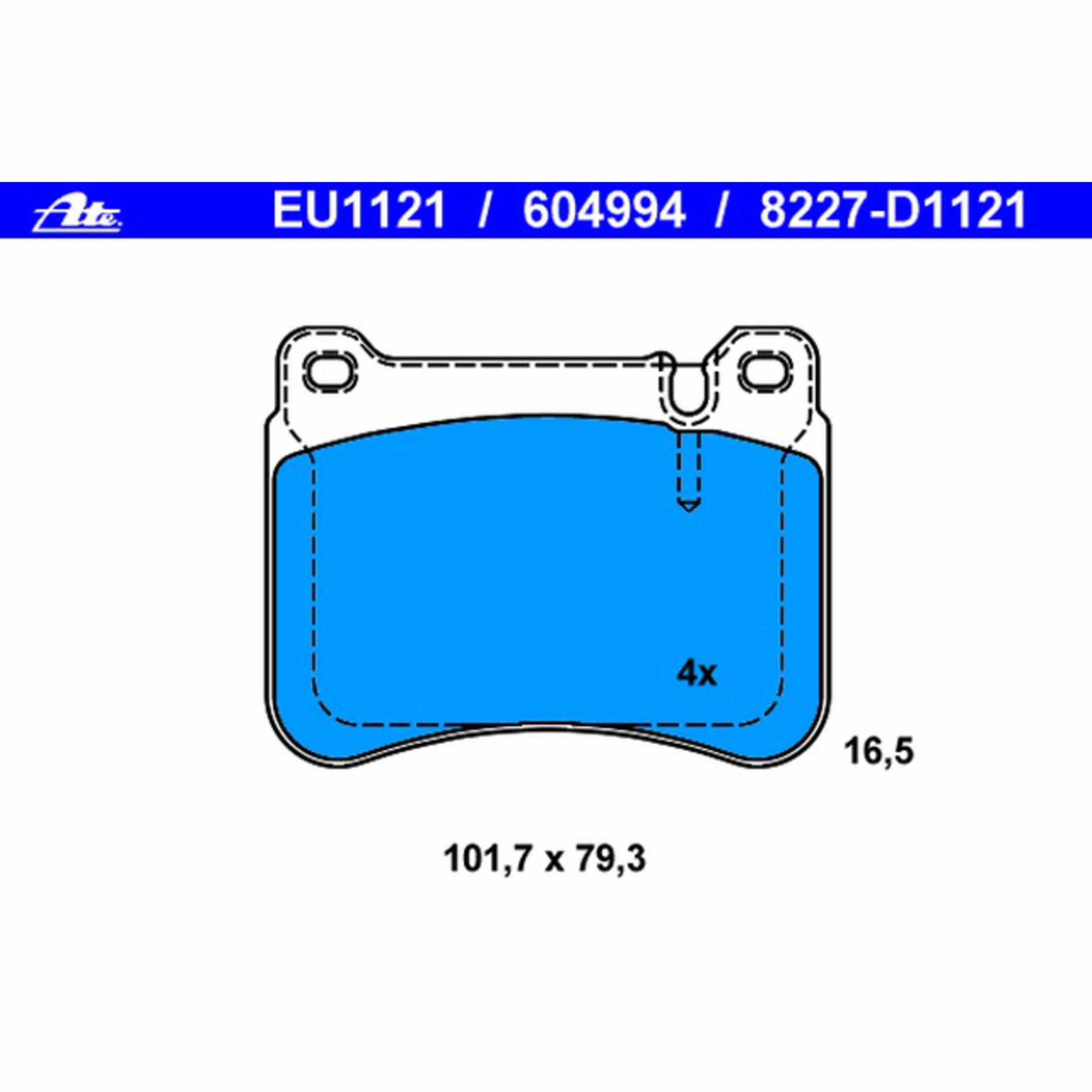 ATE Disc Brake Pad Set 604994