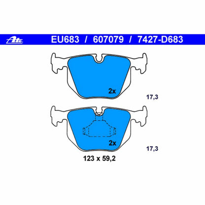 ATE Disc Brake Pad Set 607079