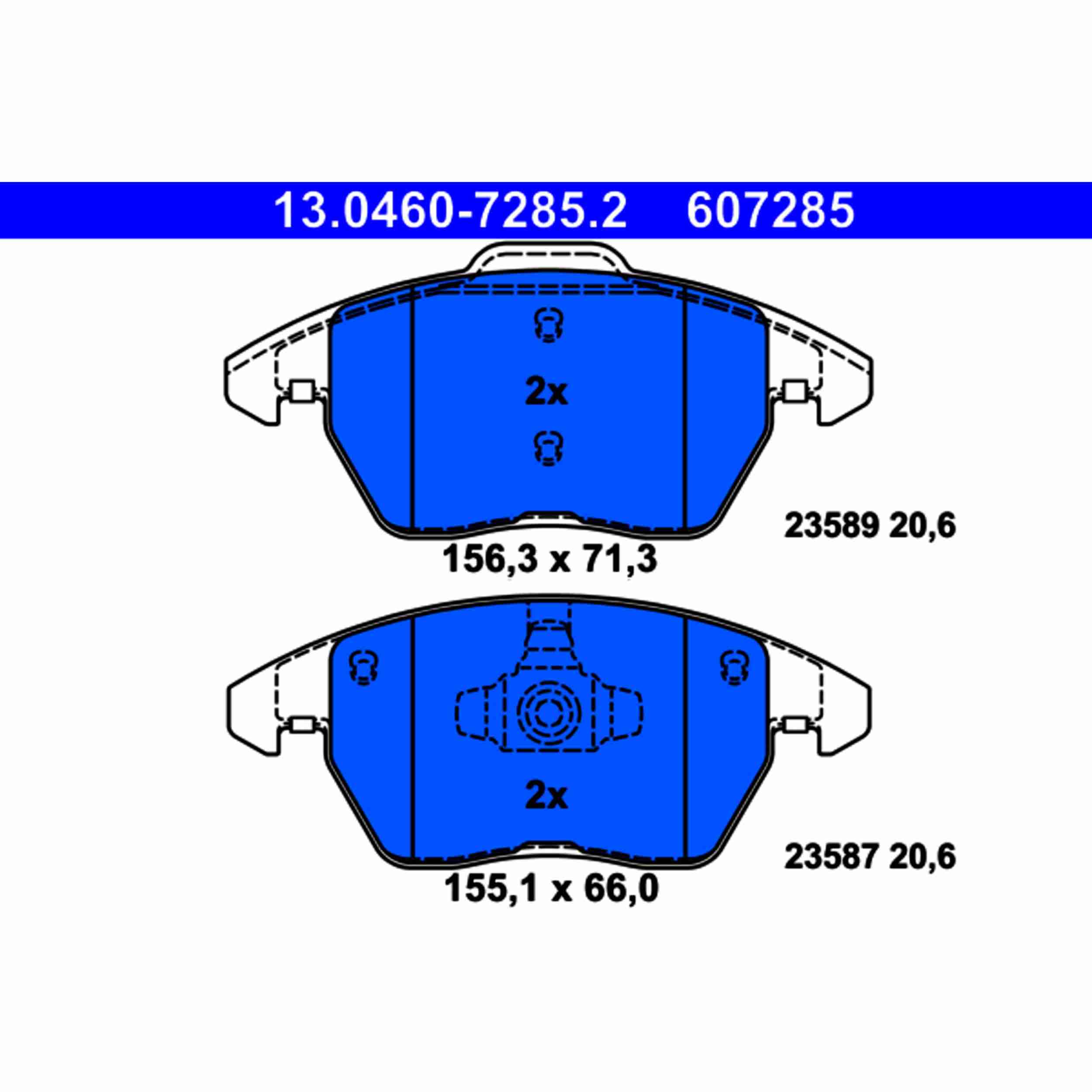 ATE Disc Brake Pad Set 607285