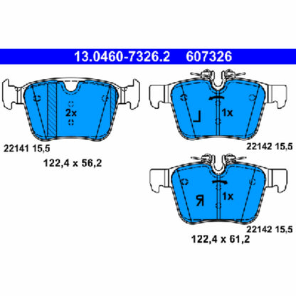 ATE Disc Brake Pad Set 607326