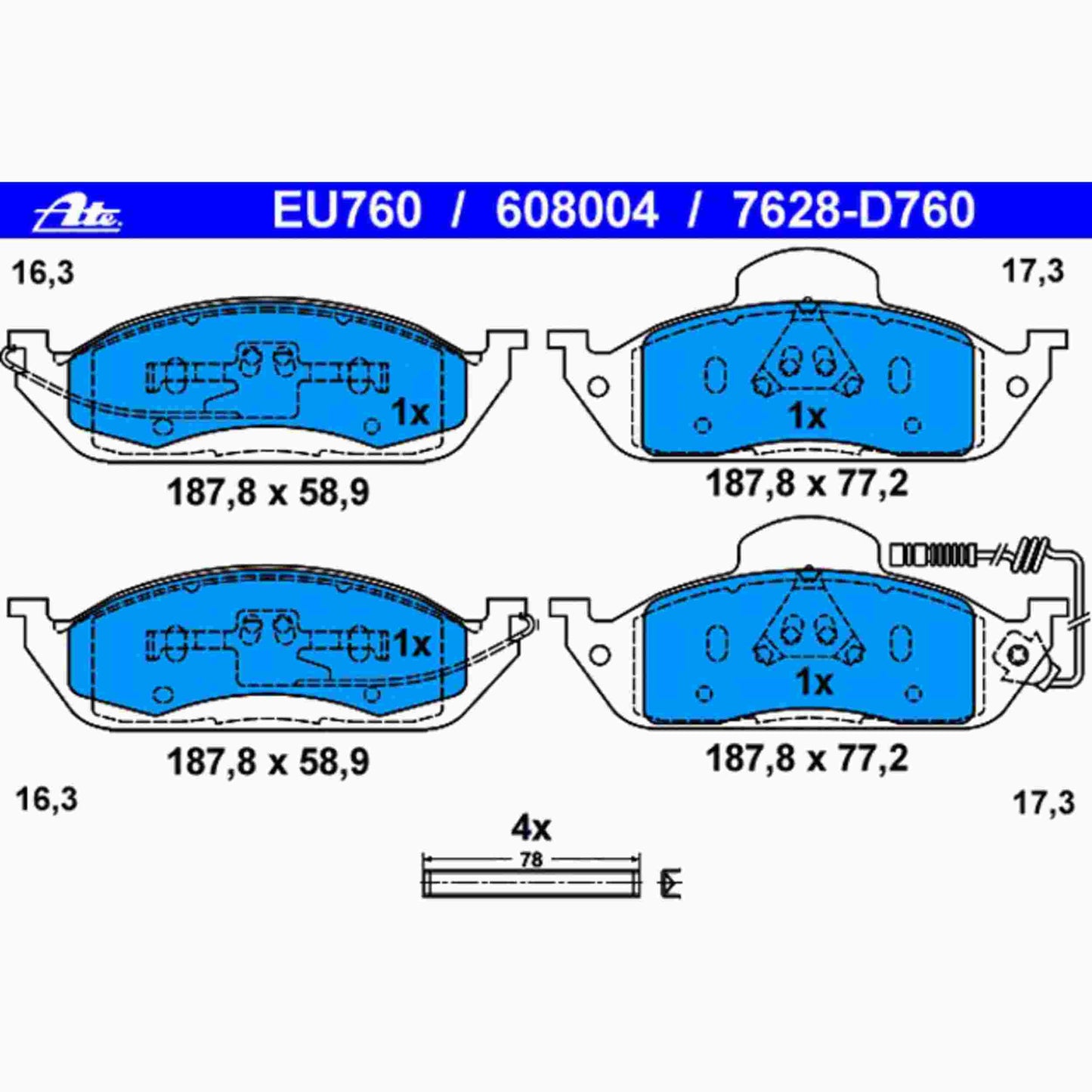 ATE Disc Brake Pad