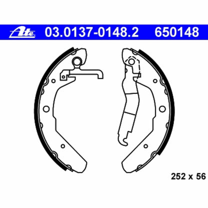 ATE Drum Brake Shoe 650148