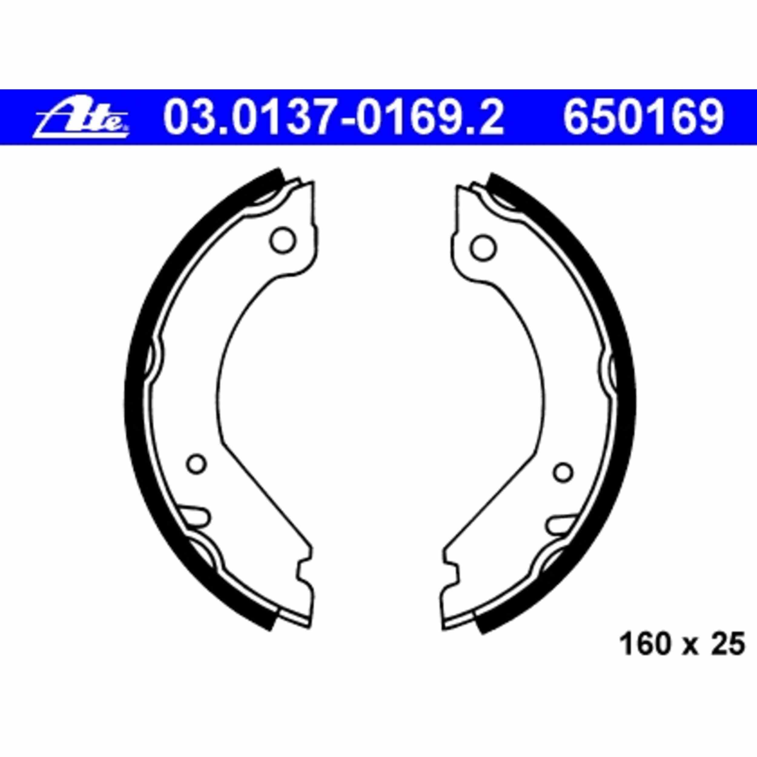 ATE Parking Brake Shoe