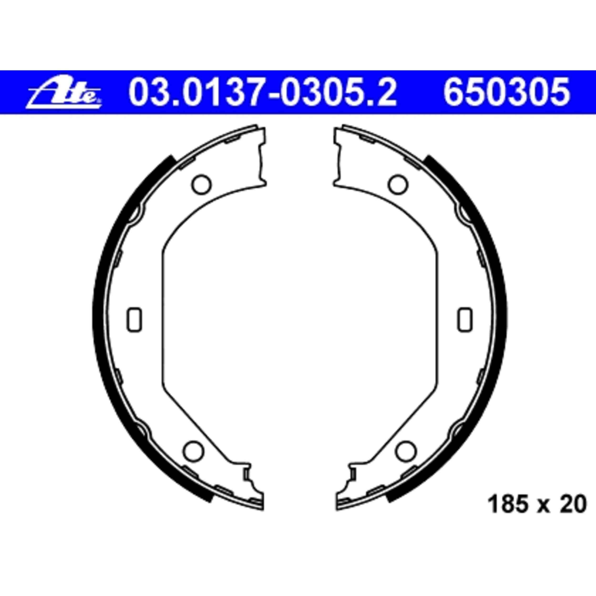 ATE Parking Brake Shoe