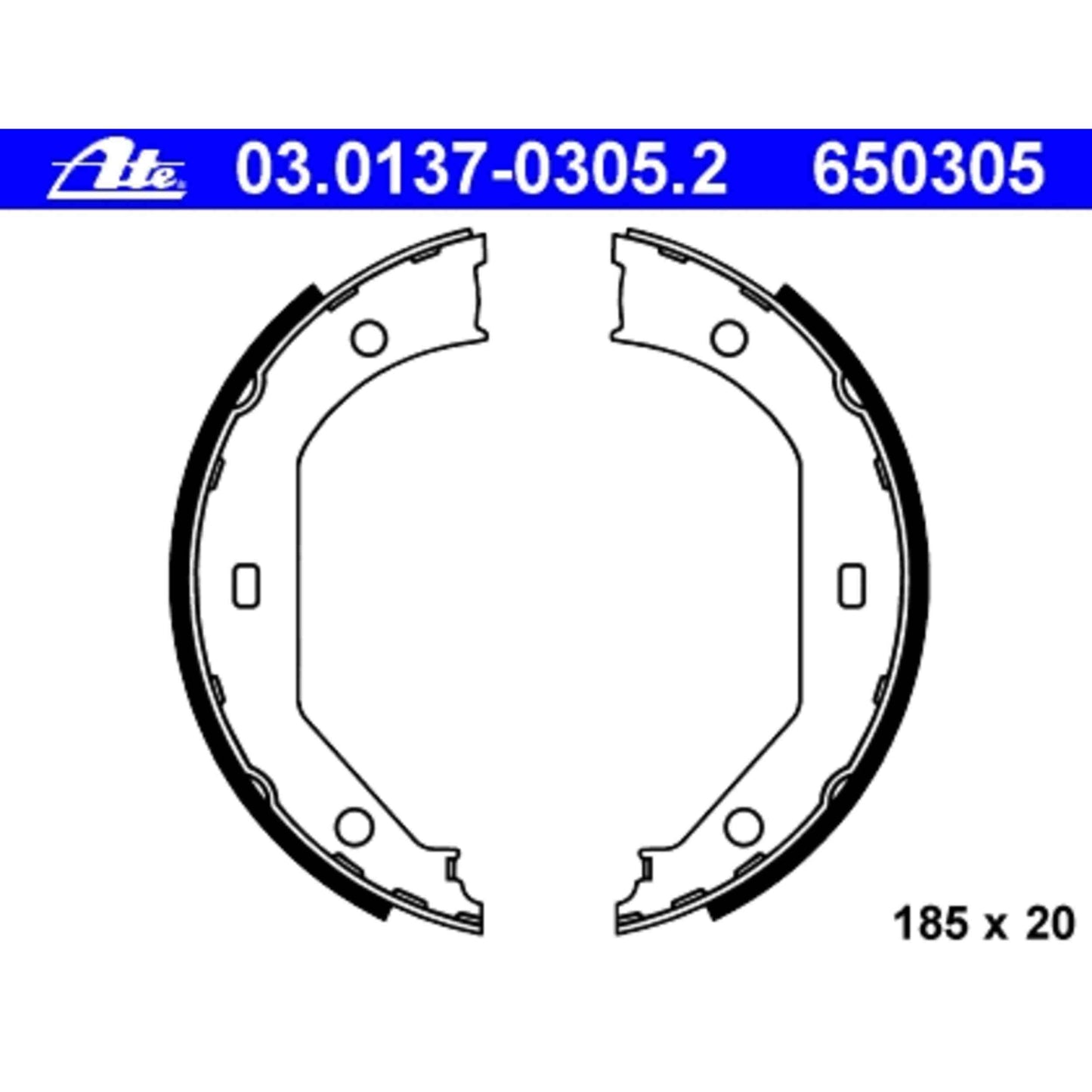ATE Parking Brake Shoe