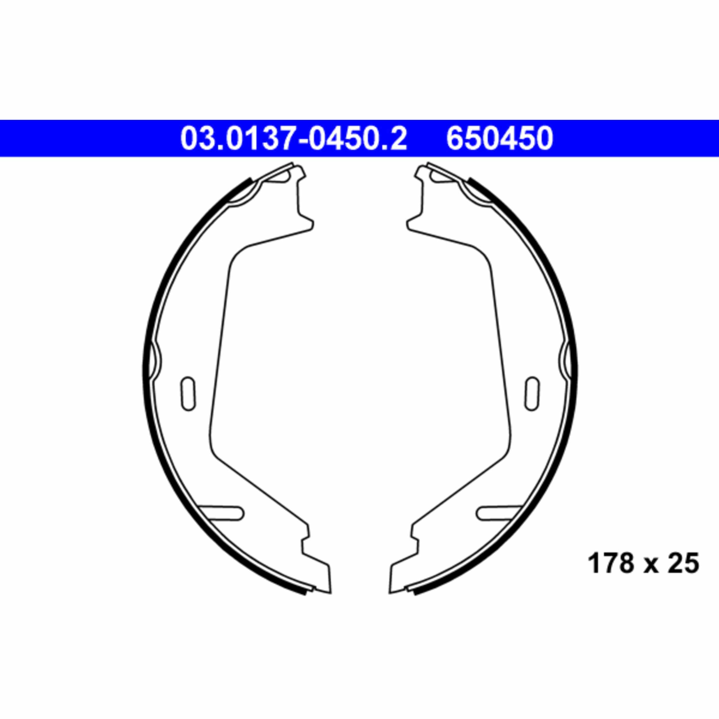 ATE Parking Brake Shoe