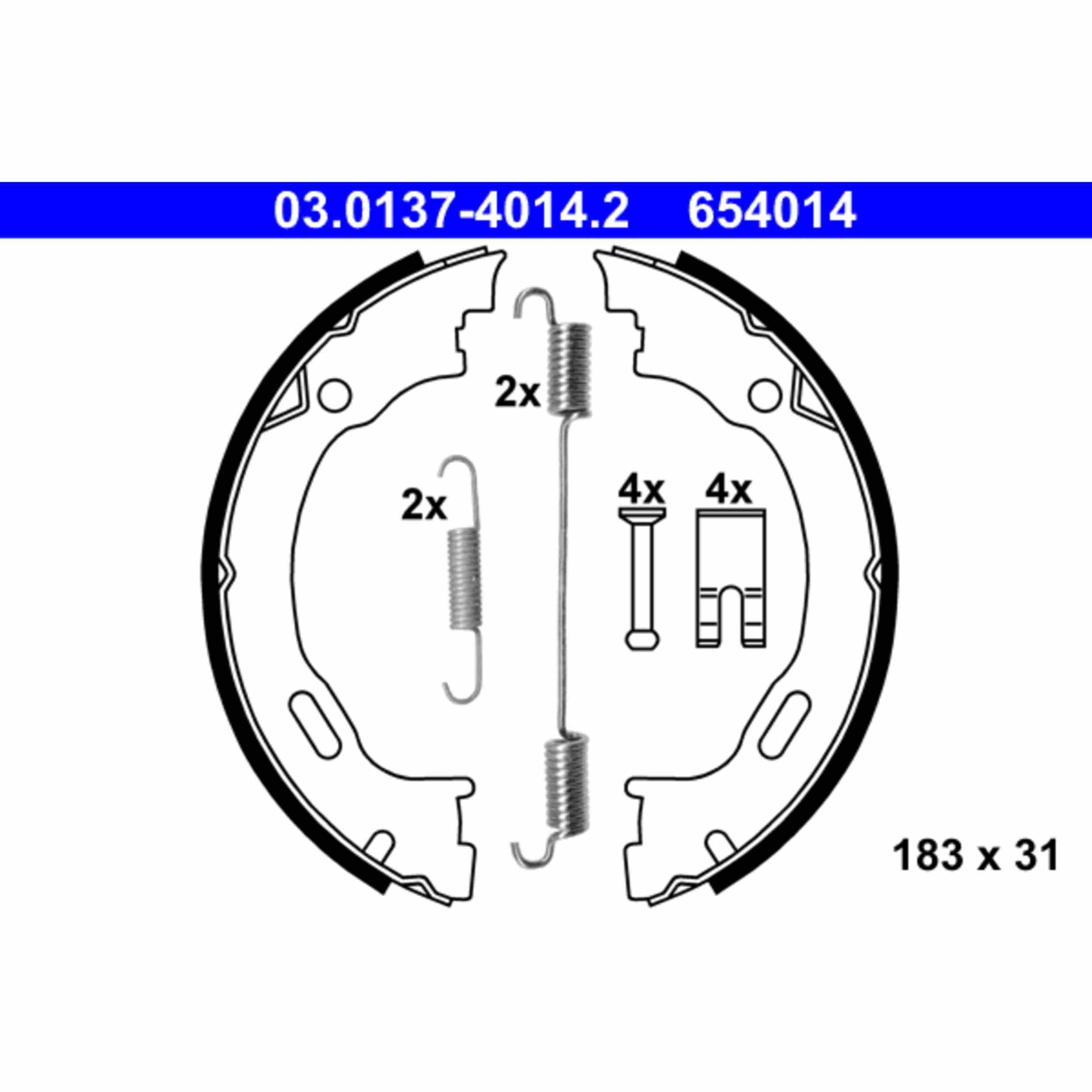 ATE Parking Brake Shoe