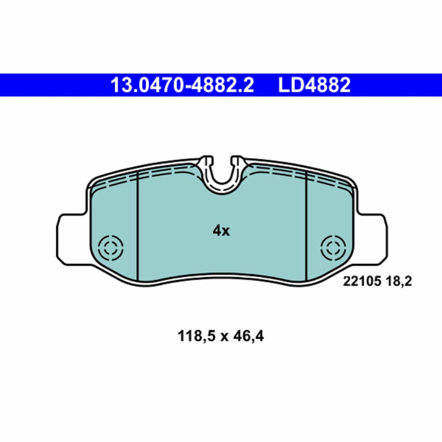 ATE Disc Brake Pad Set LD4882