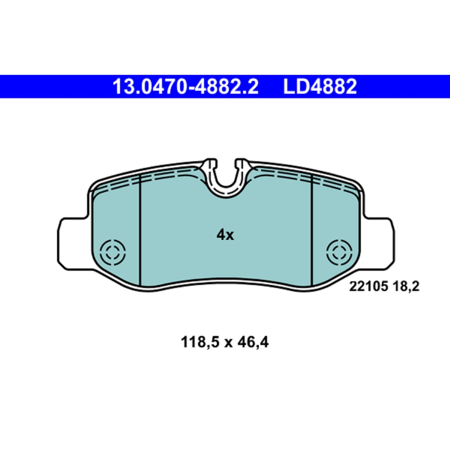 ATE Disc Brake Pad Set LD4882