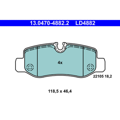 ATE Disc Brake Pad Set LD4882