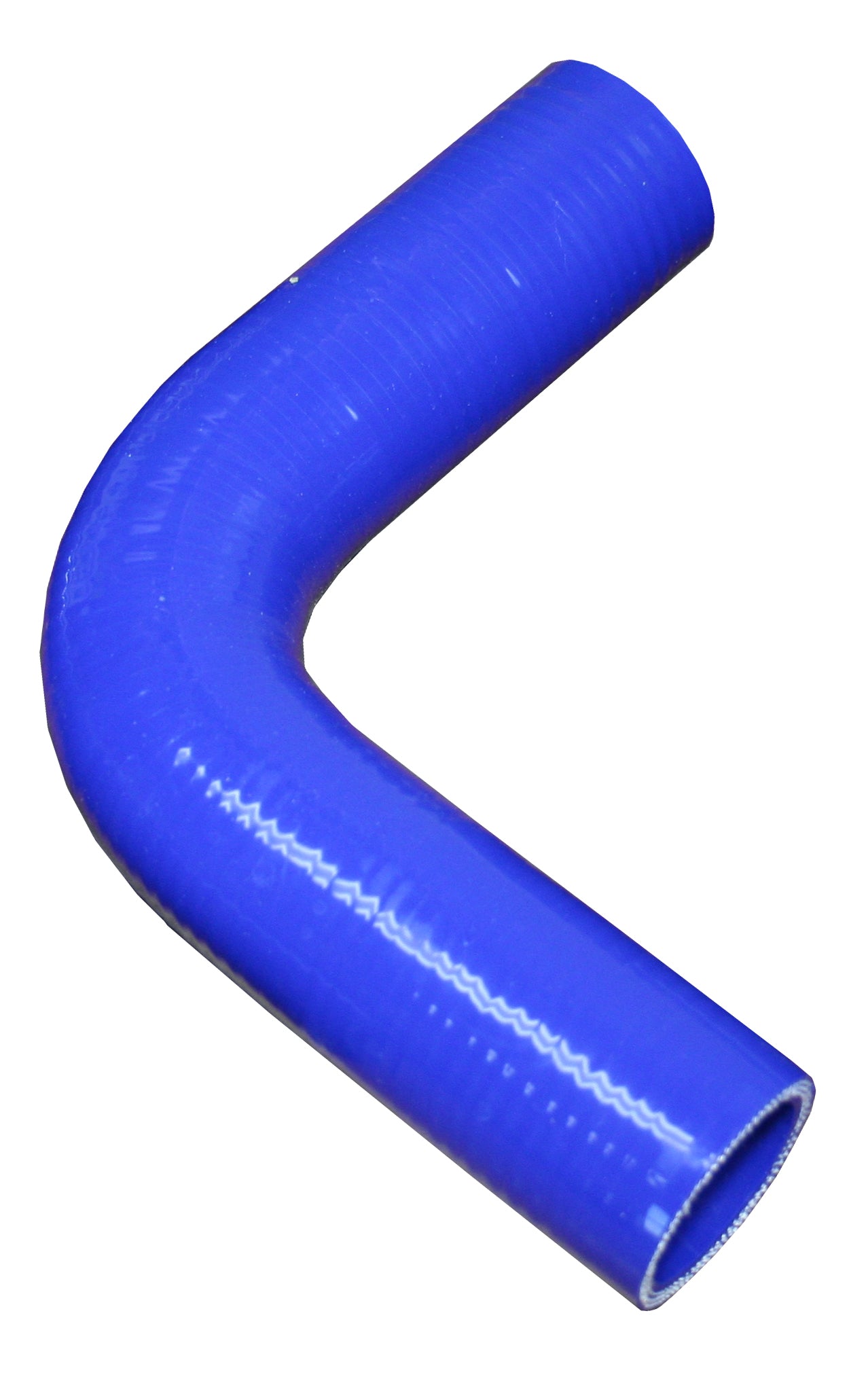 AFCO Racing Products 90 Degree Bend 1.75in Silicon Hose Blue Silicone Hose/Elbows/Adapters Silicone Adapters/Elbows main image