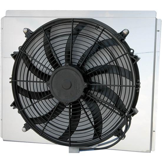 AFCO Racing Products Electric Fan w/Shroud Alum 16.875in x 22.25in Fans Cooling Fans - Electric main image