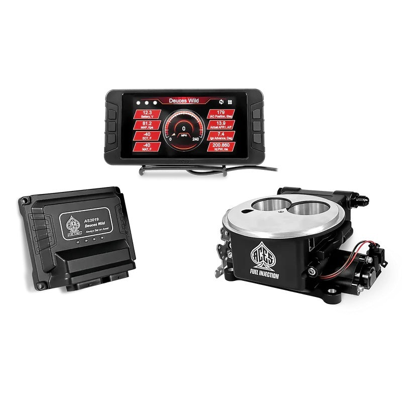 ACES FUEL INJECTION Deuces Wild 2bbl EFI Black Air and Fuel Fuel Injection Systems and Components - Electronic main image