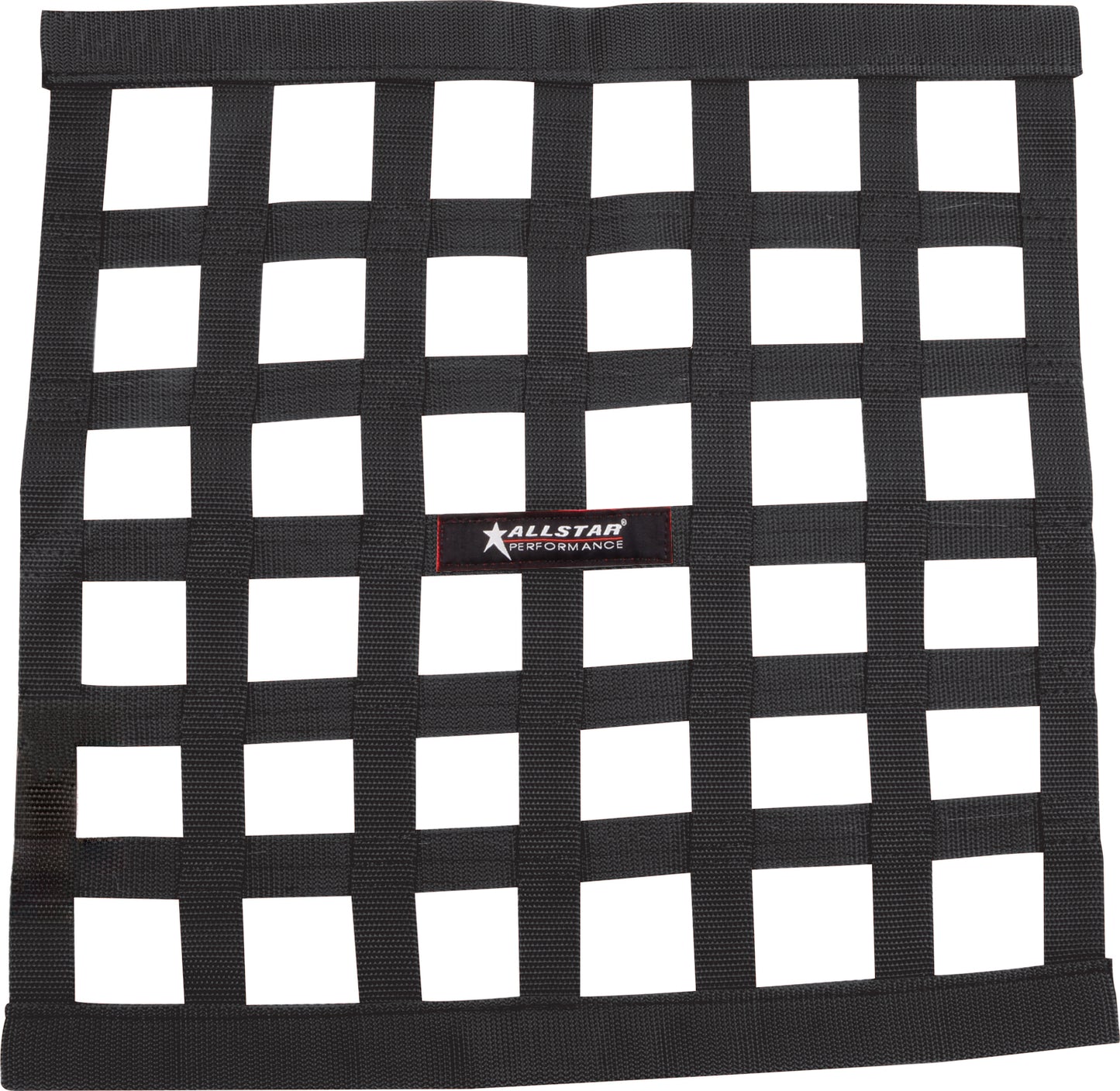 ALLSTAR PERFORMANCE Window Net Ribbon Style 18 x 18 Black Non-SFI Safety Equipment Window Nets and Components main image