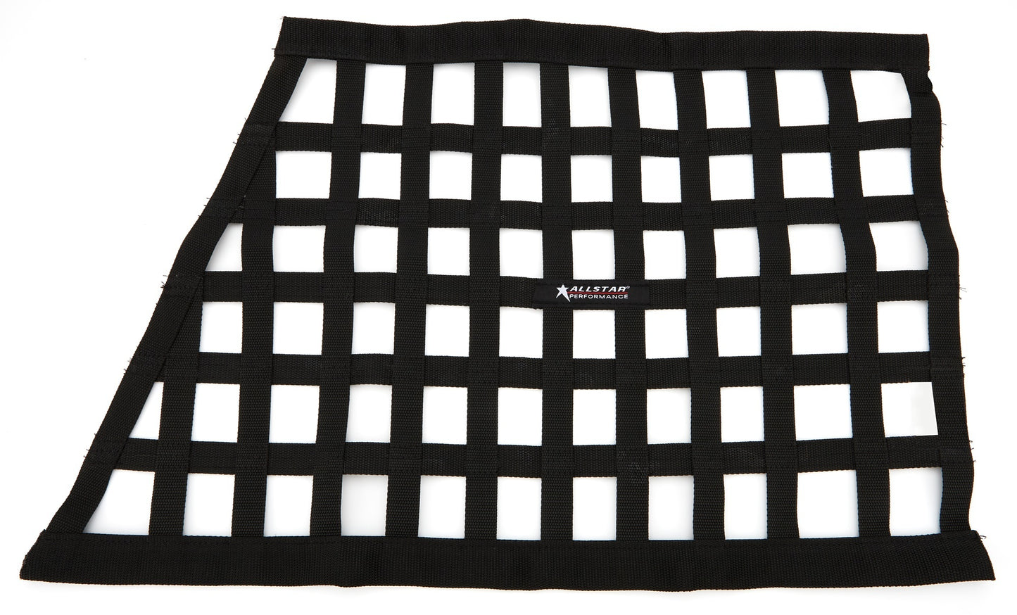 ALLSTAR PERFORMANCE Window Net Ribbon Style Angled Black Non-SFI Safety Equipment Window Nets and Components main image