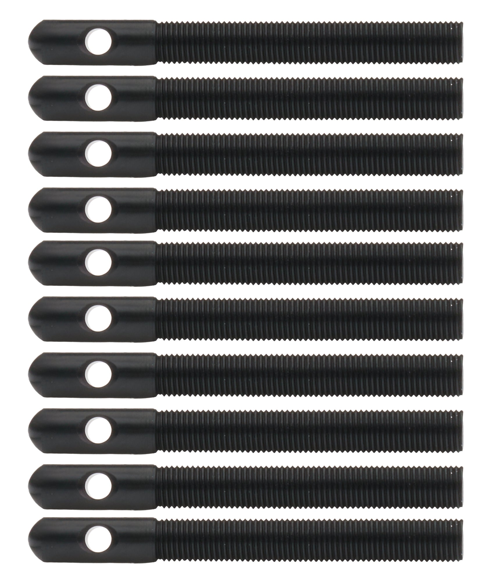 ALLSTAR PERFORMANCE Aluminum Hood Pins 3/8in Black 10pk Fasteners Body Fastener Kits main image