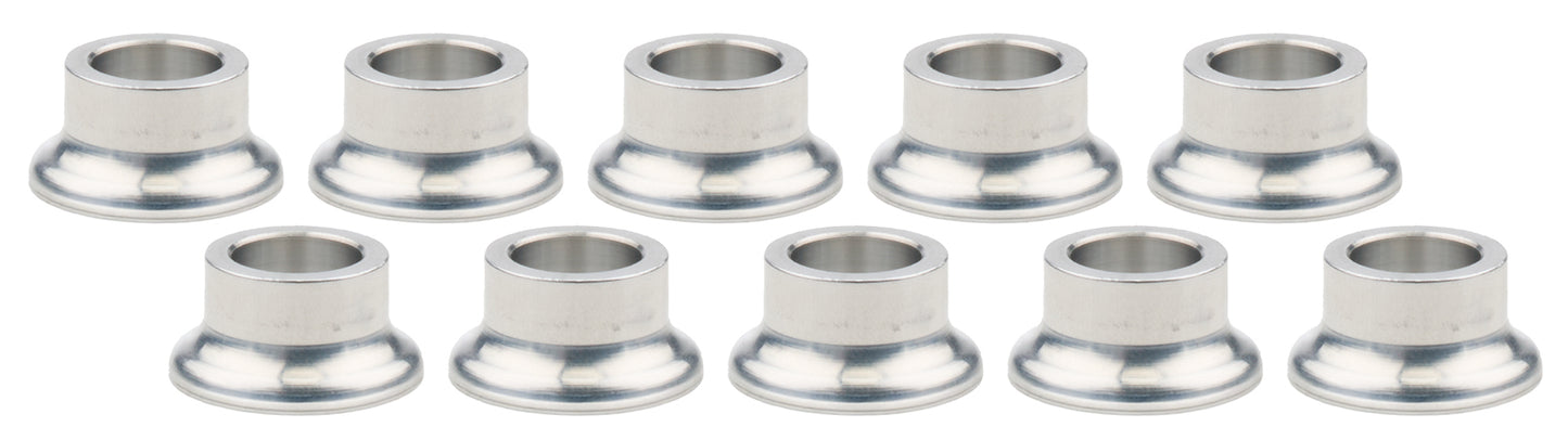 ALLSTAR PERFORMANCE Tapered Spacers Alum 1/2in ID x 1/2 Long 10pk Suspension and Components Bushings and Mounts main image