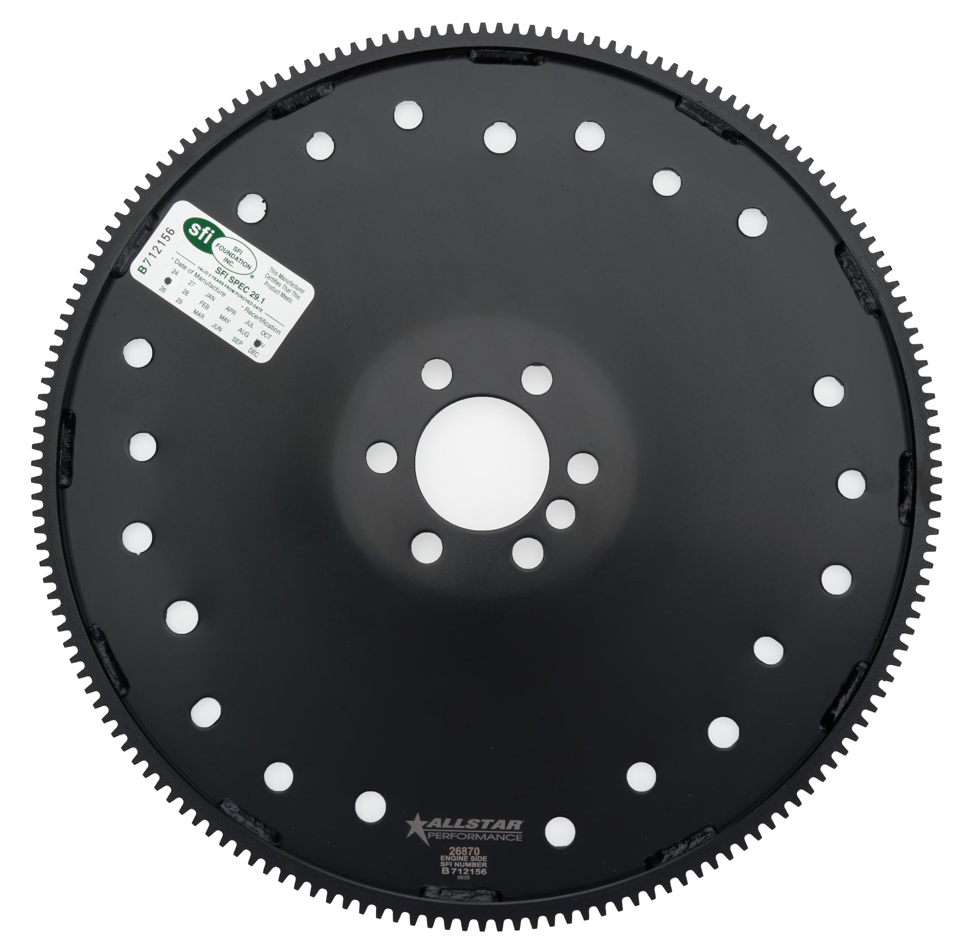 ALLSTAR PERFORMANCE Flexplate 168T SFI GM LS Dished Solid Drivetrain Automatic Transmissions and Components main image