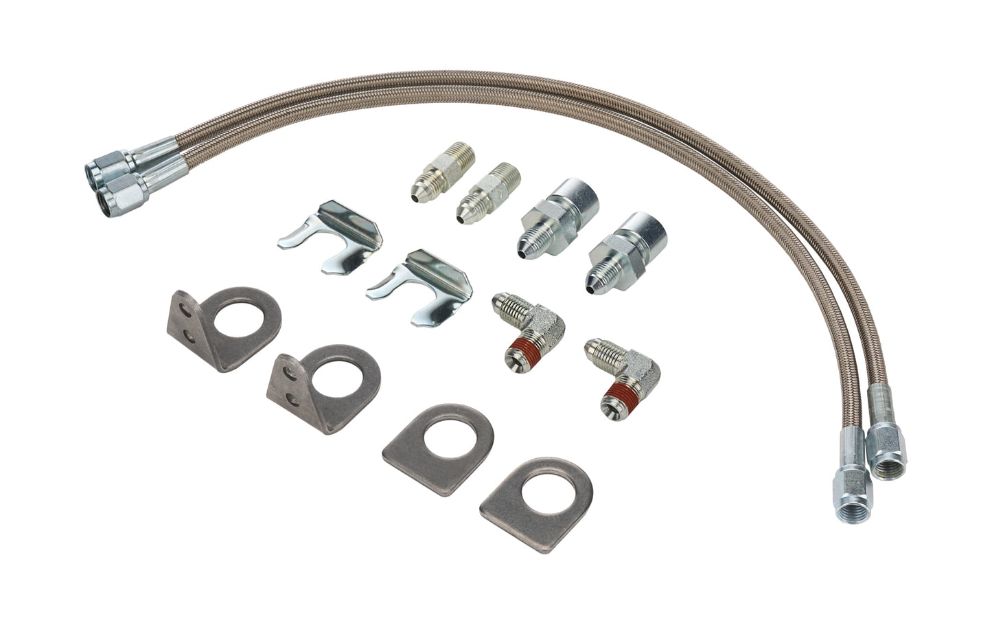 ALLSTAR PERFORMANCE Brake Line Kit Drag Wilwood or Strange Fittings Hoses and Valves Hose, Line and Tubing main image