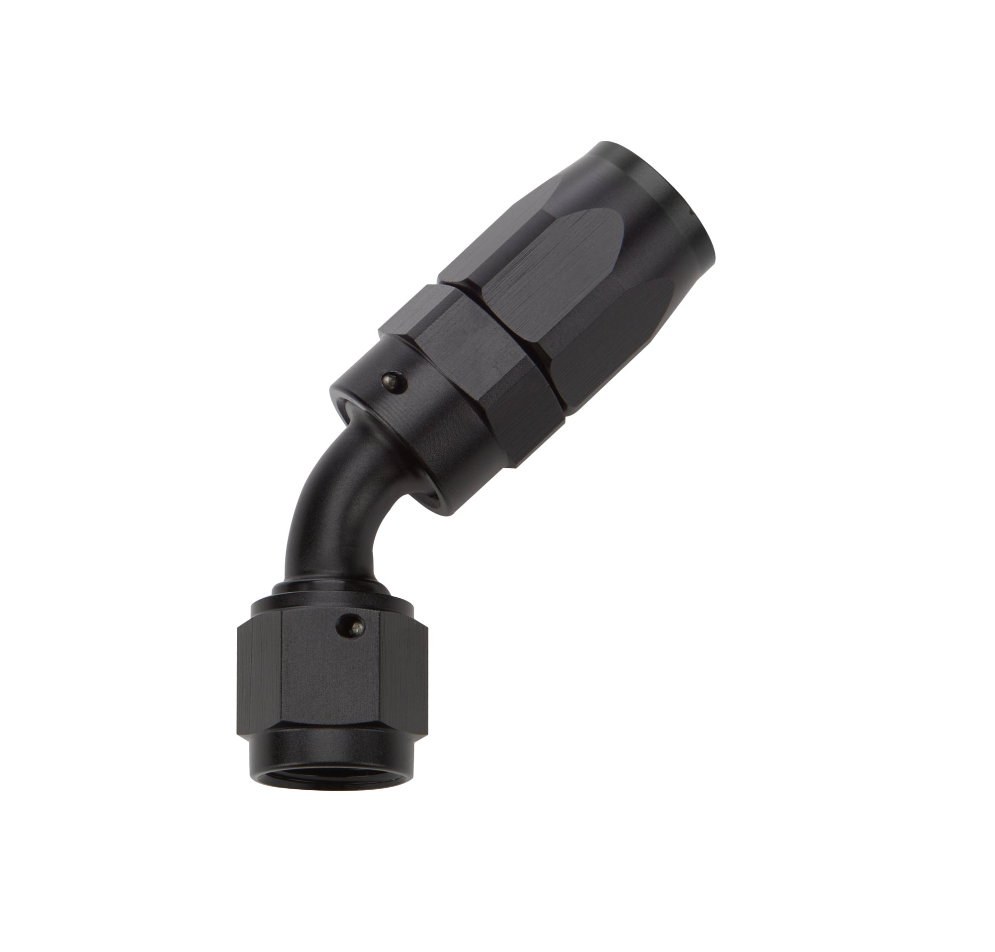 Allstar Performance Reusable Hose End Black 45 Deg Elbow -6 Fittings and Plugs Hose Ends main image