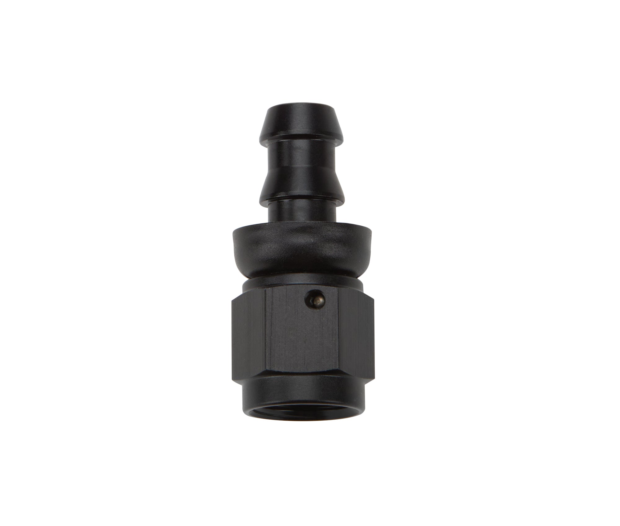 Allstar Performance Pushlock Hose End Black Straight -6 Fittings and Plugs Hose Ends main image