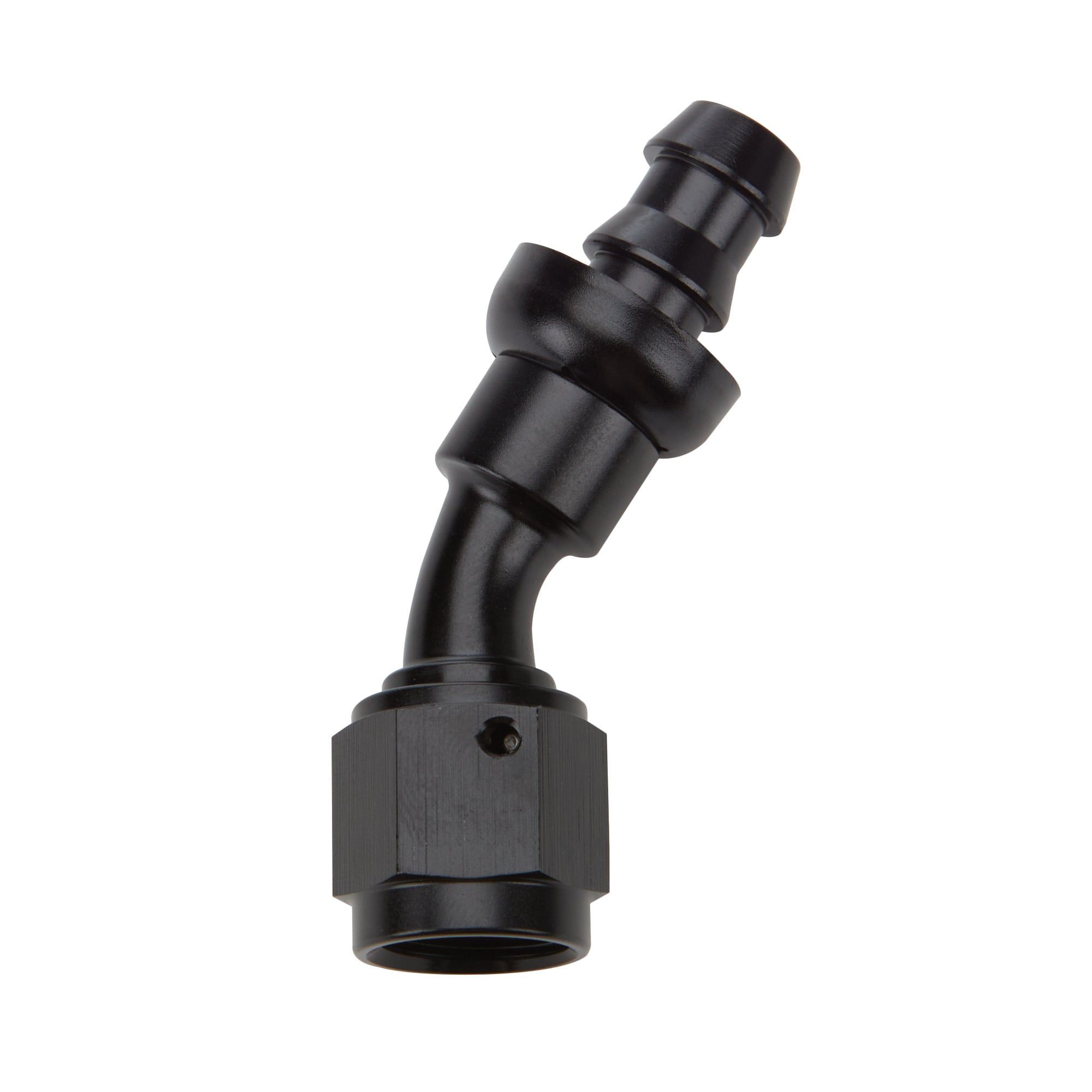 Allstar Performance Pushlock Hose End Black 30 Deg Elbow -8 Fittings and Plugs Hose Ends main image